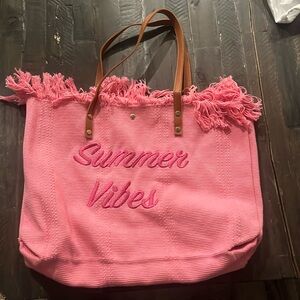 Pink summer vibes tote